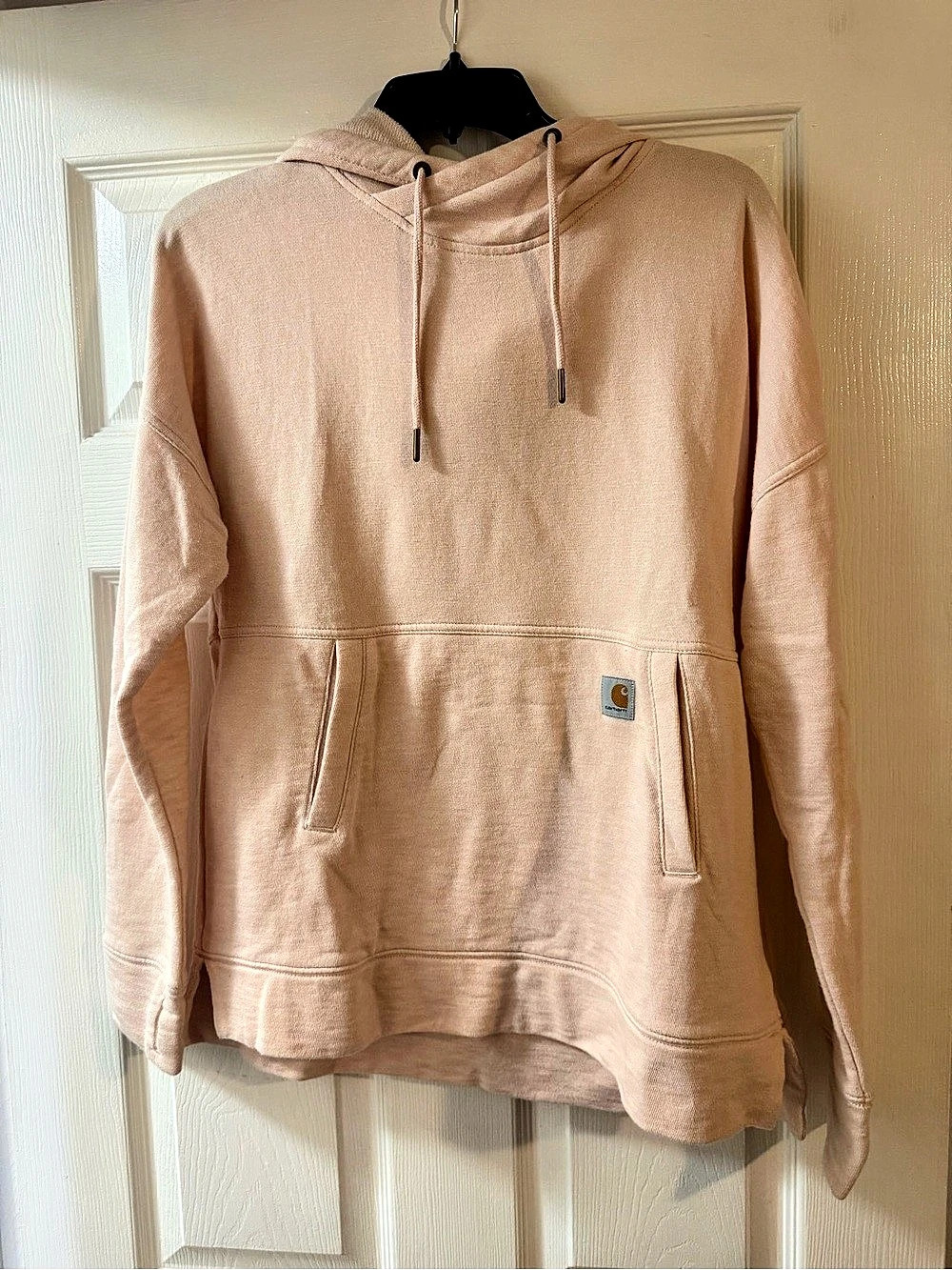 Carhartt Women's Relaxed Fit Midweight Logo Sleeve Graphic Sweatshirt Logo